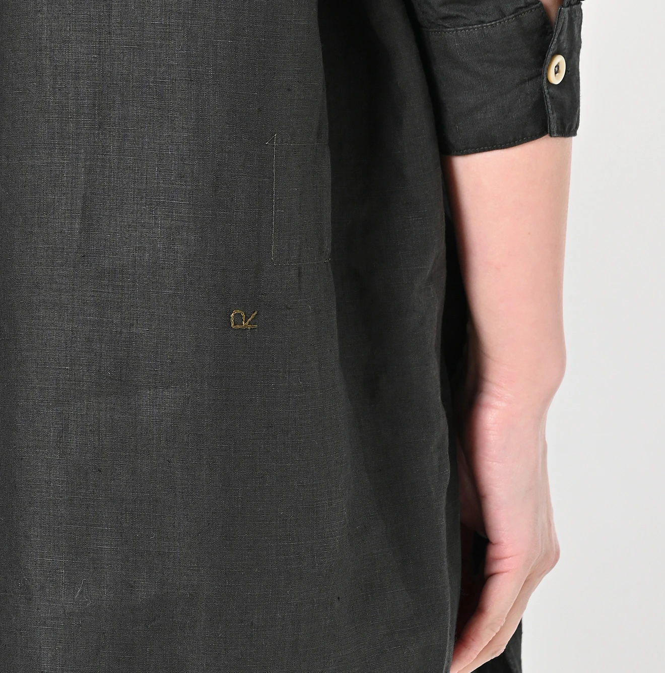 45R(フォーティファイブアール) |リネンの908グランパプルシャツ（45草染）