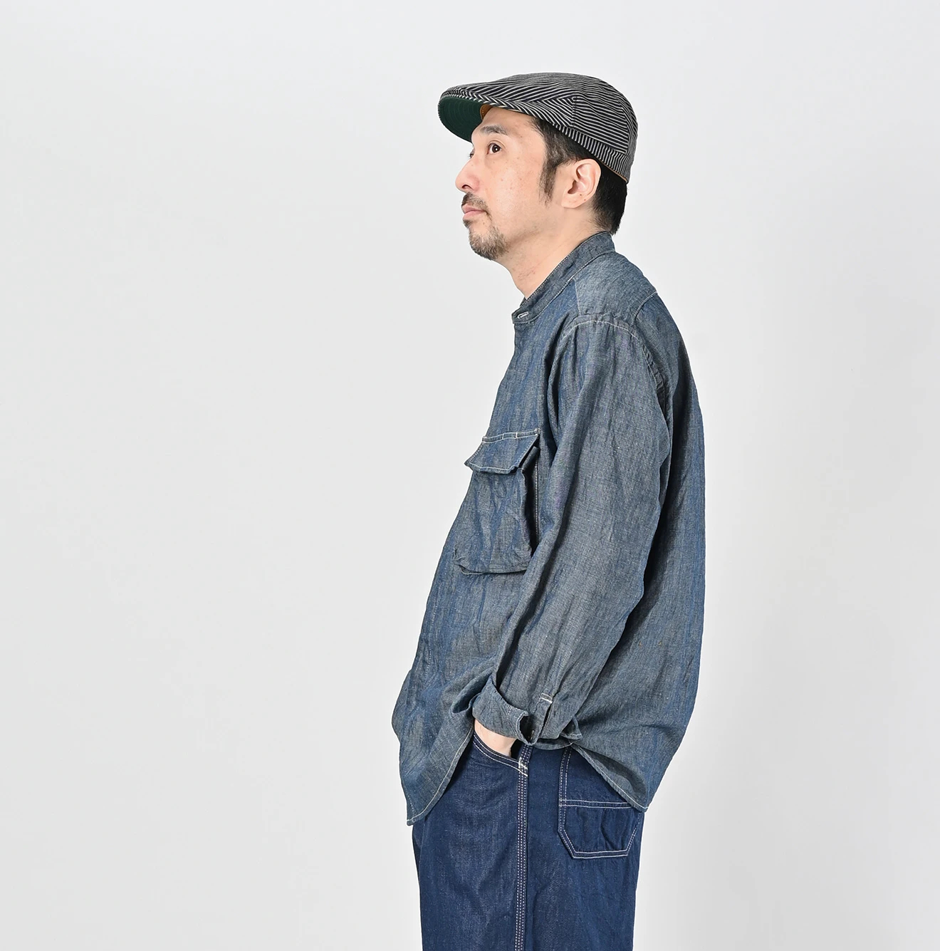 45R（フォーティファイブアール）| 綿麻瑠璃ダンガリーの908ニーム