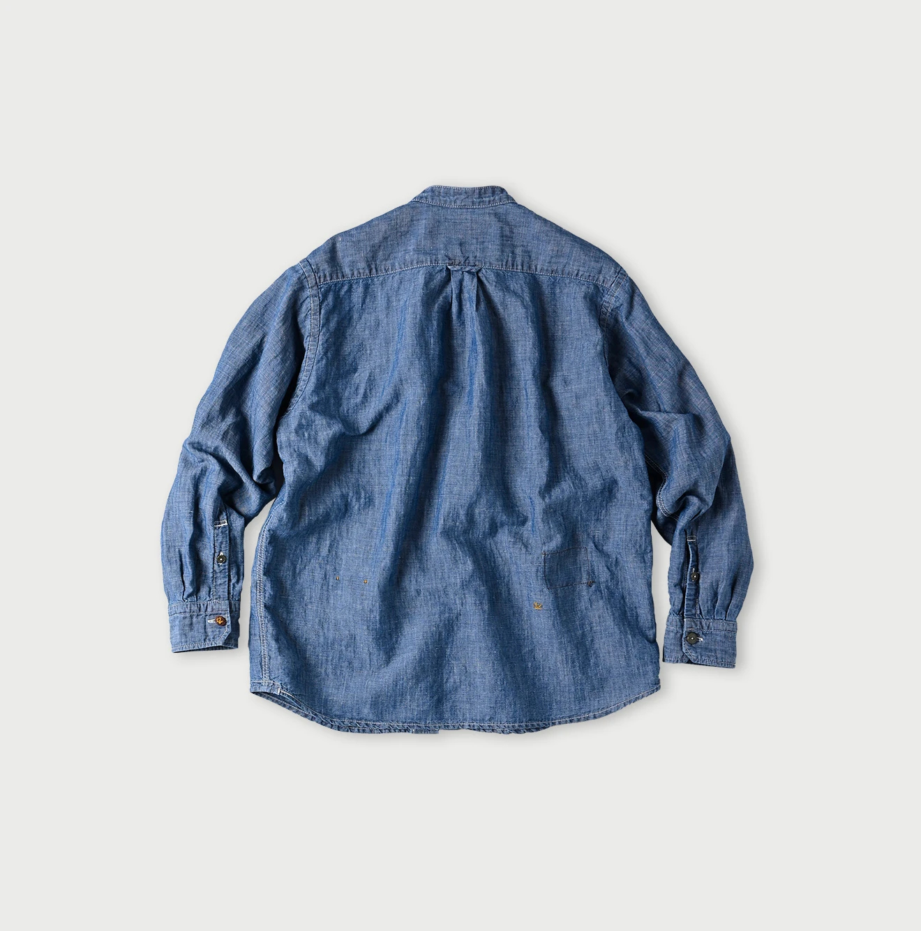 45R(フォーティファイブアール) |綿麻瑠璃ダンガリーの908ニームシャツ（重）