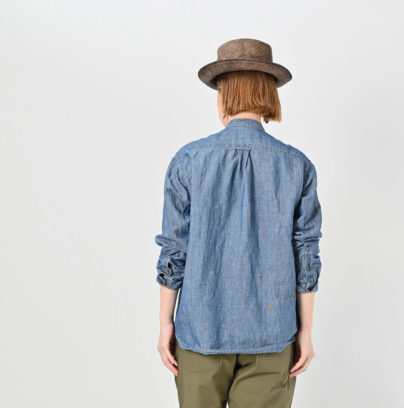 45R(フォーティファイブアール) |綿麻瑠璃ダンガリーの908ニームシャツ（重）