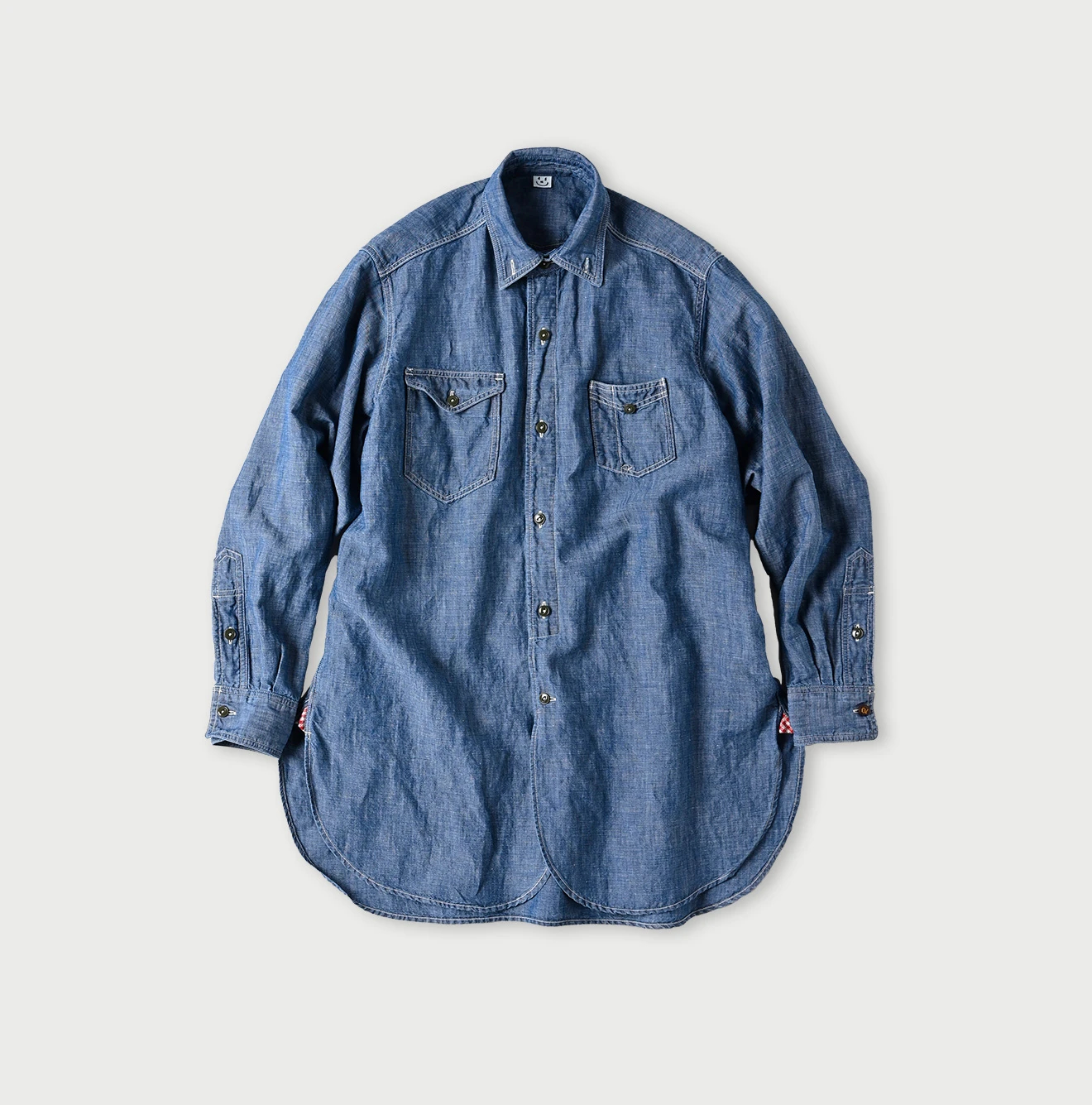 45R(フォーティファイブアール) |綿麻瑠璃ダンガリーの908ガチャポケシャツ（重）