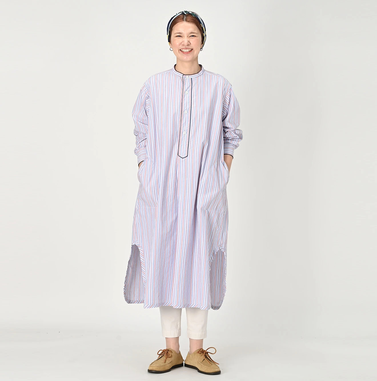 45R(フォーティファイブアール) |ダンプマルチストライプのパジャマドレス