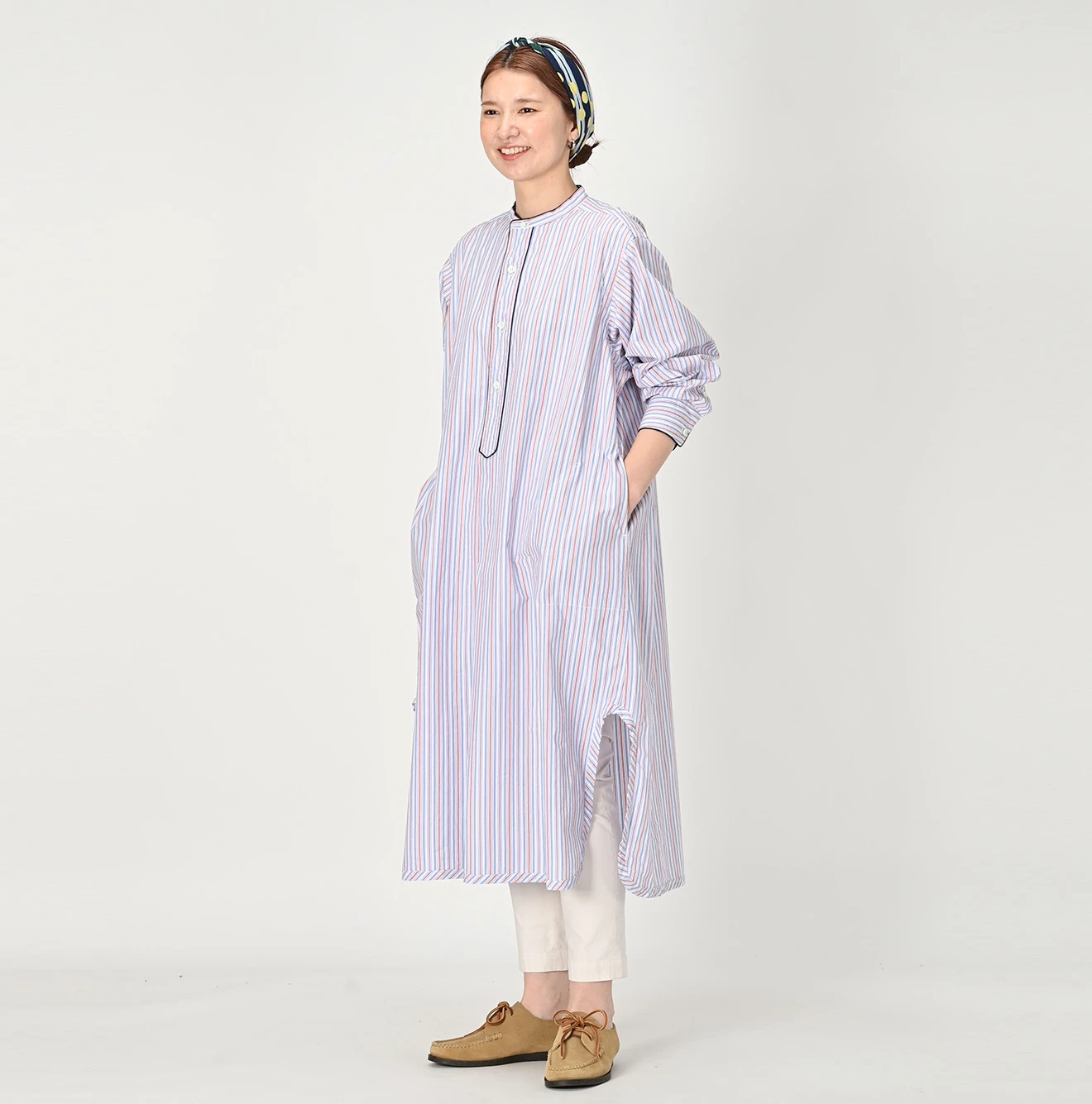 45R(フォーティファイブアール) |ダンプマルチストライプのパジャマドレス