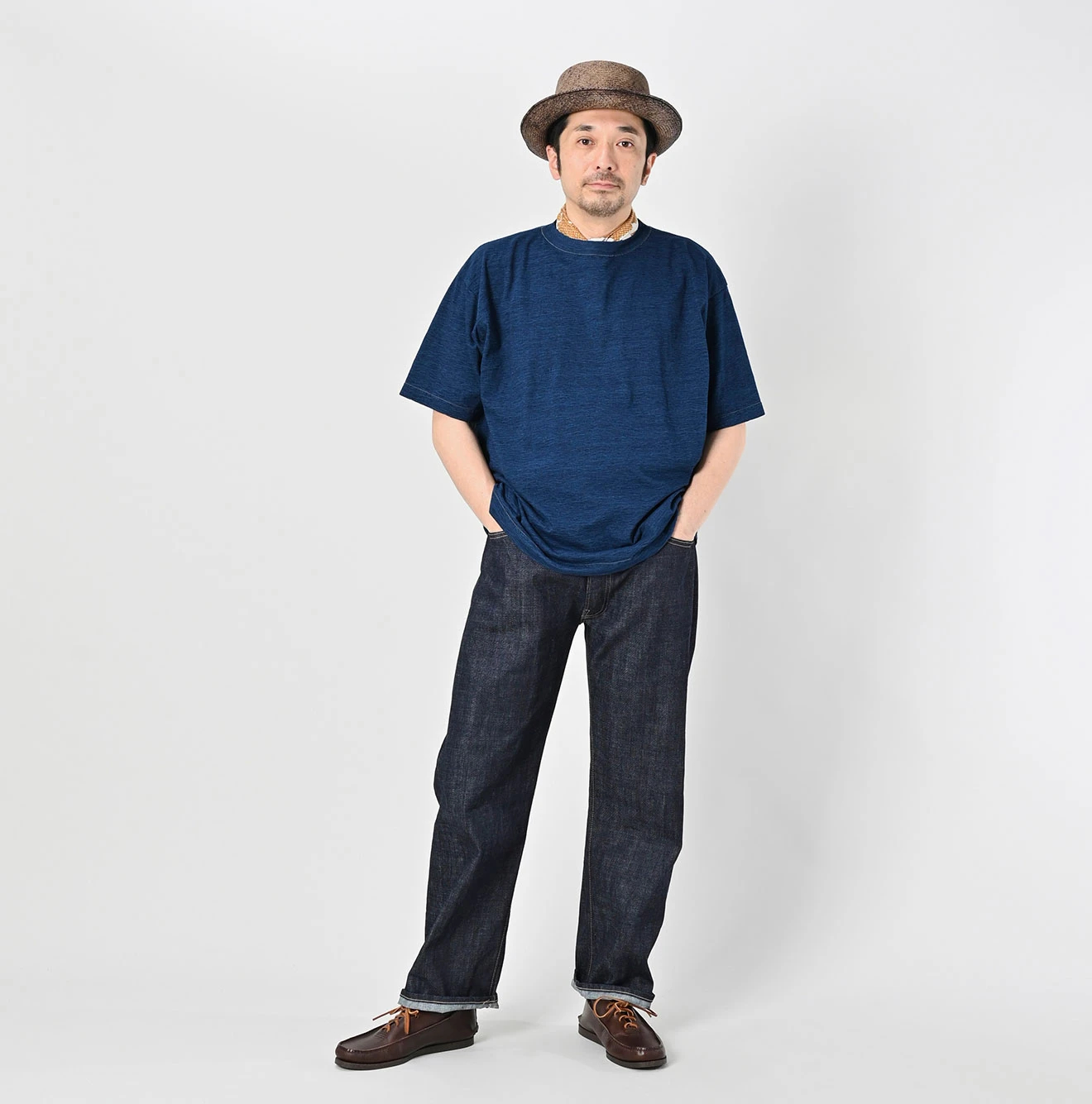 45R(フォーティファイブアール) |天竺の908オーシャンTシャツ（インディゴ濃）