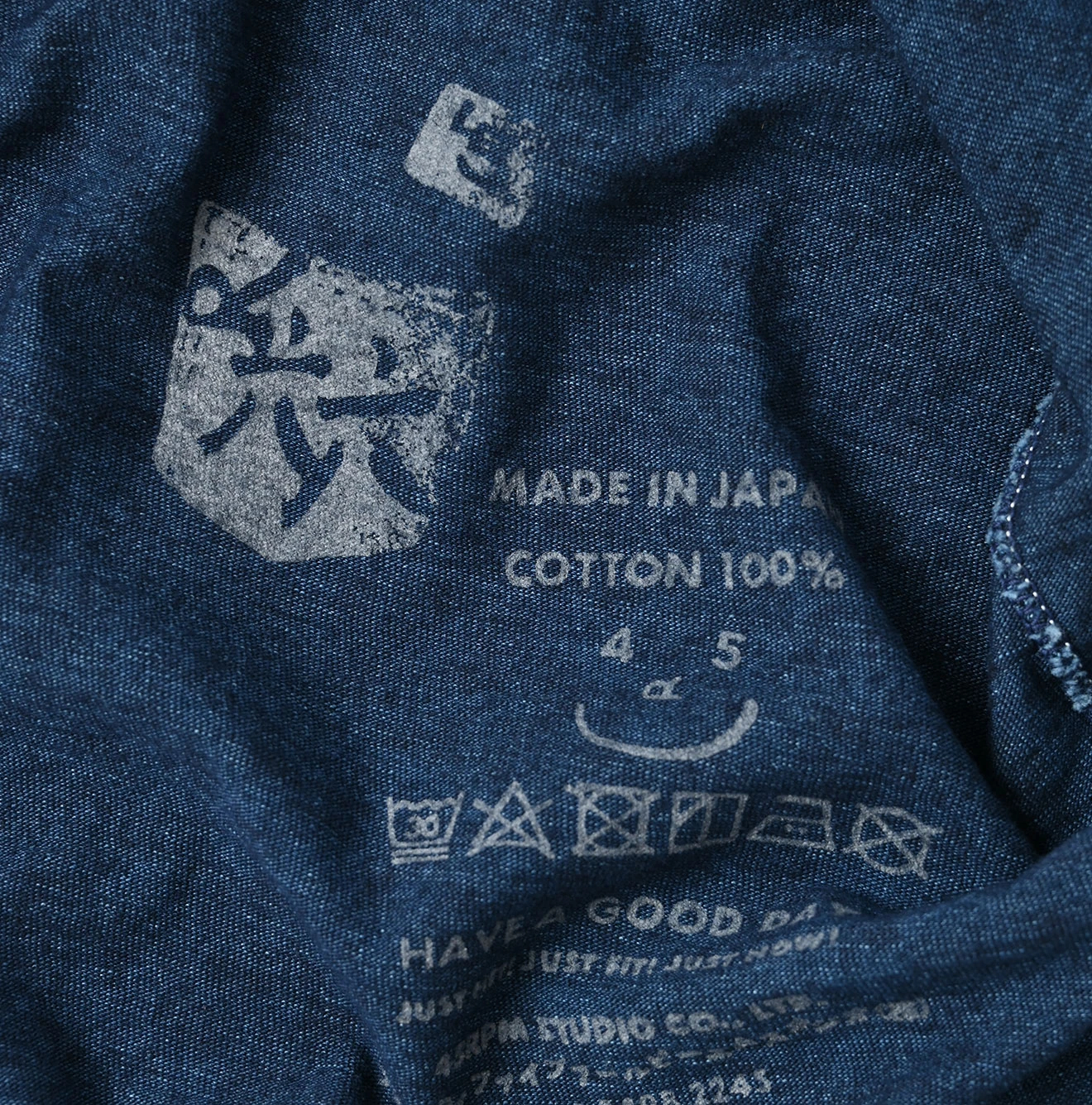 45R(フォーティファイブアール) |天竺の908オーシャンTシャツ（インディゴ濃）