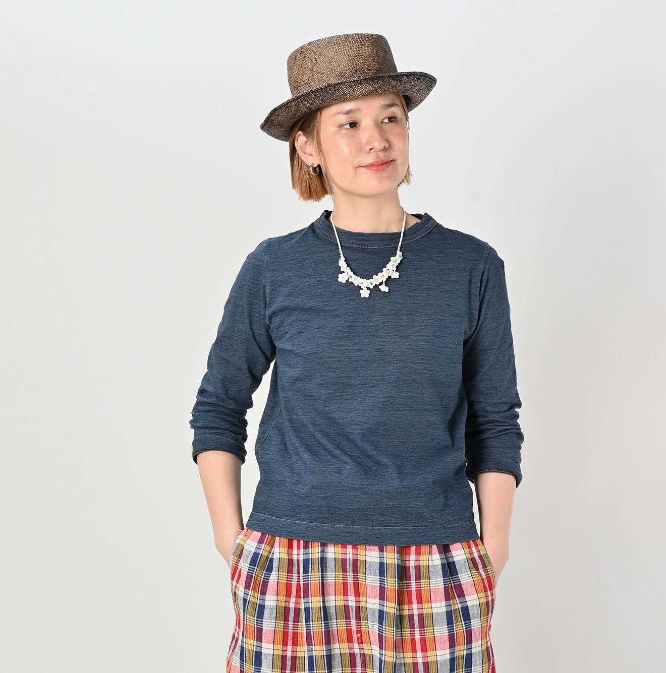 45R（フォーティファイブアール）| 天竺の四角Tシャツ（インディゴ重