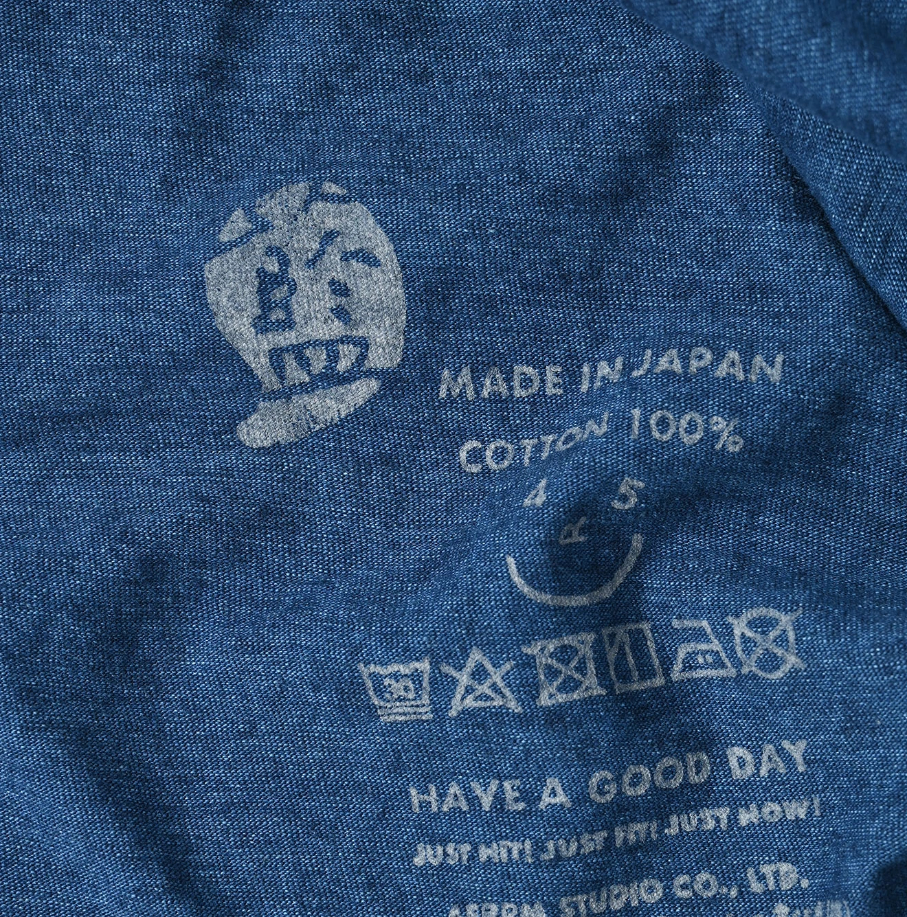 45R（フォーティファイブアール）| 天竺の四角Tシャツ（インディゴ重