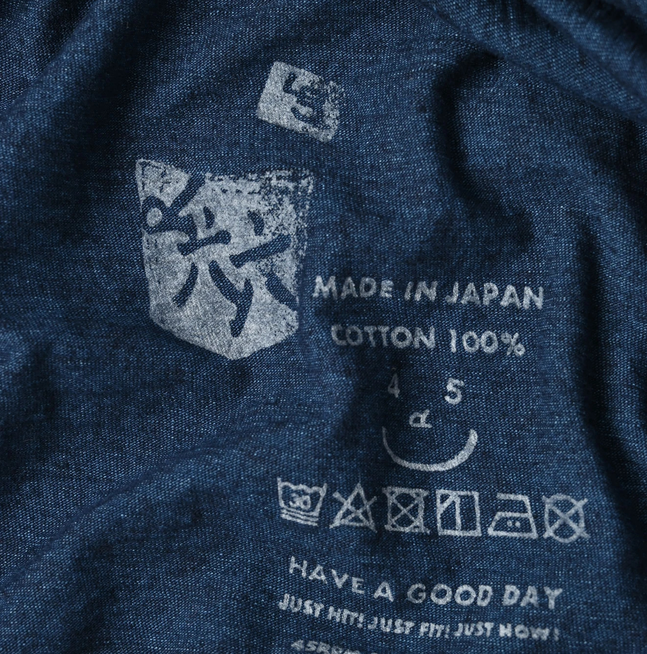 45R（フォーティファイブアール）| 天竺の四角Tシャツ（インディゴ濃