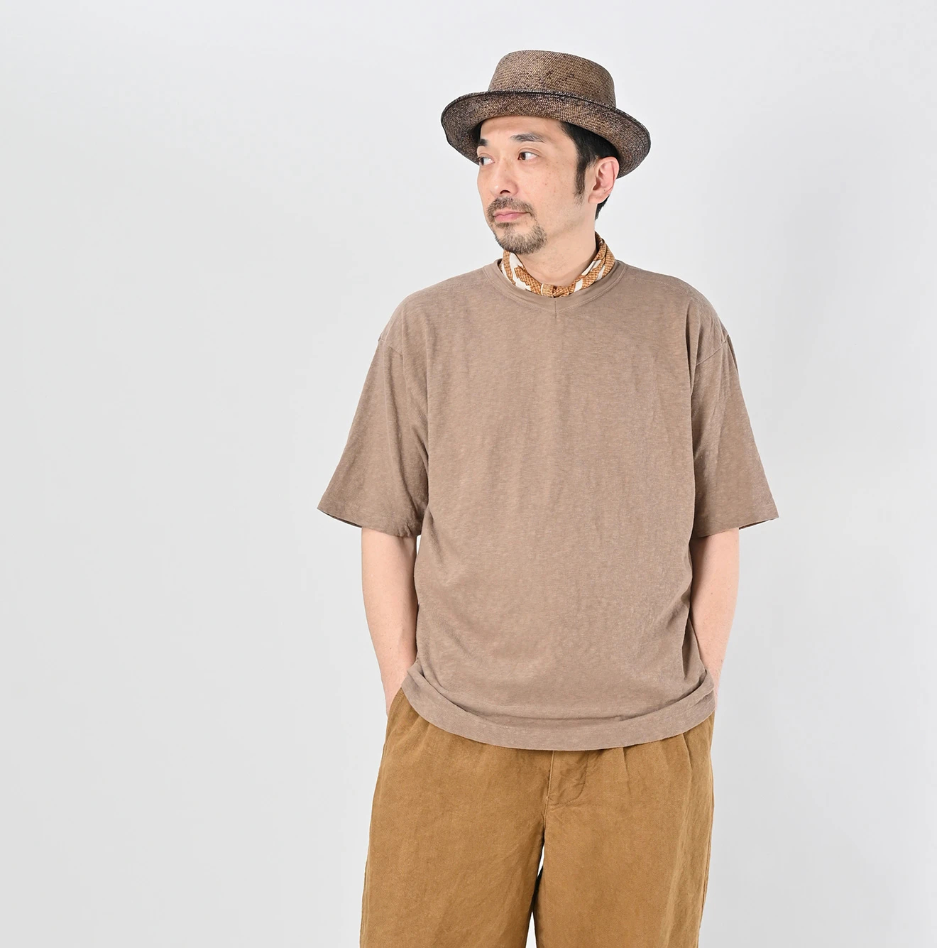 45R(フォーティファイブアール) |4545天竺の908VネックTシャツ