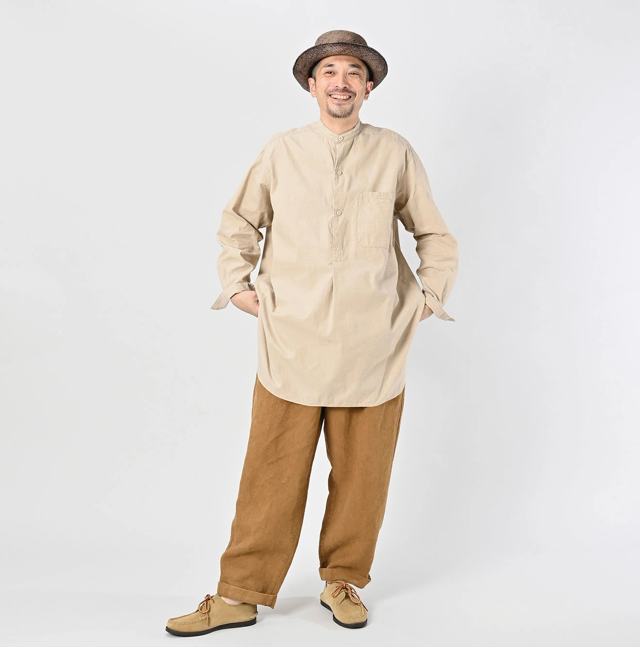 45R(フォーティファイブアール) |インドカディオックスの908スタンドグランパプルシャツ