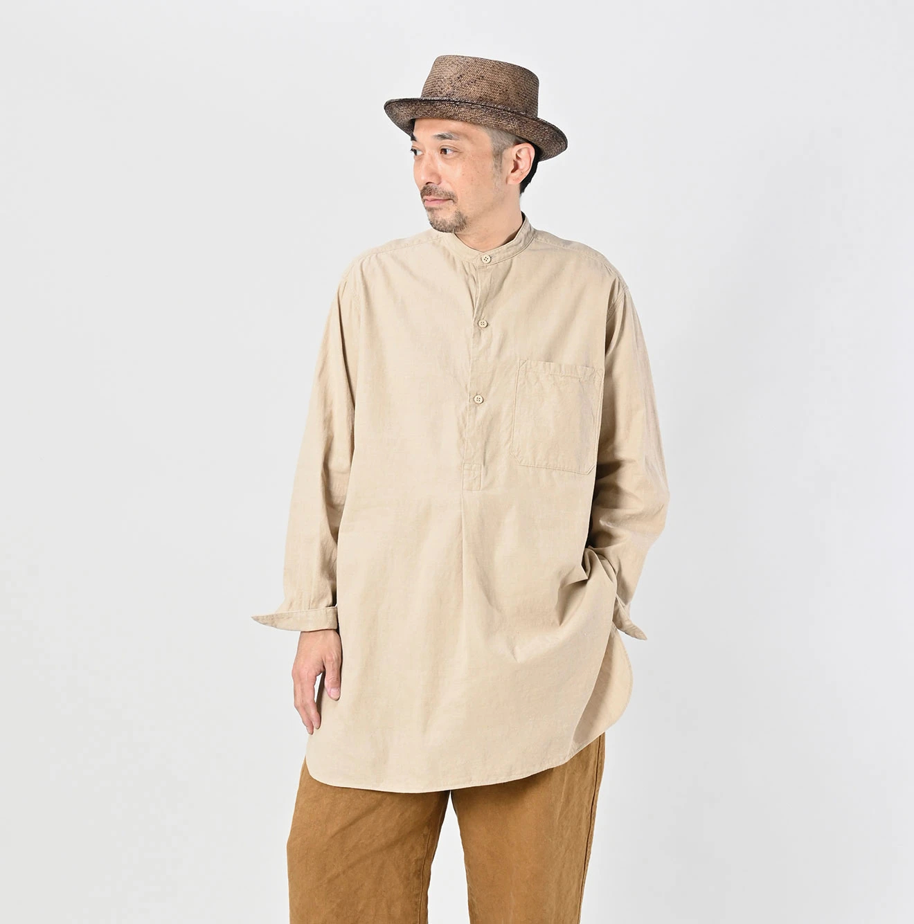 45R(フォーティファイブアール) |インドカディオックスの908スタンドグランパプルシャツ