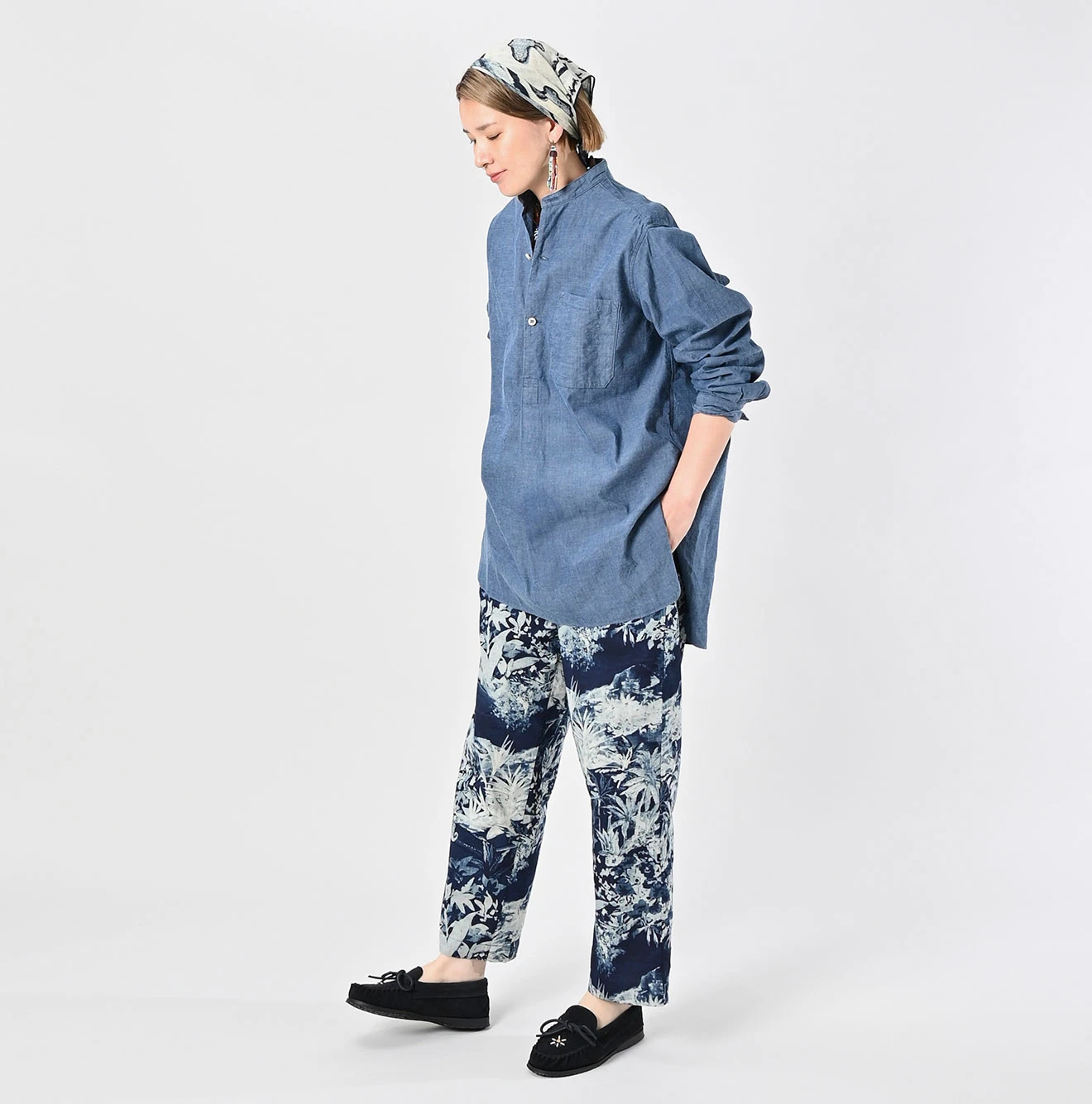 45R(フォーティファイブアール) |藍インドカディオックスの908スタンドグランパプルシャツ