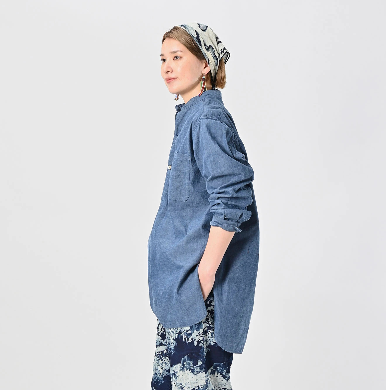 45R(フォーティファイブアール) |藍インドカディオックスの908スタンドグランパプルシャツ