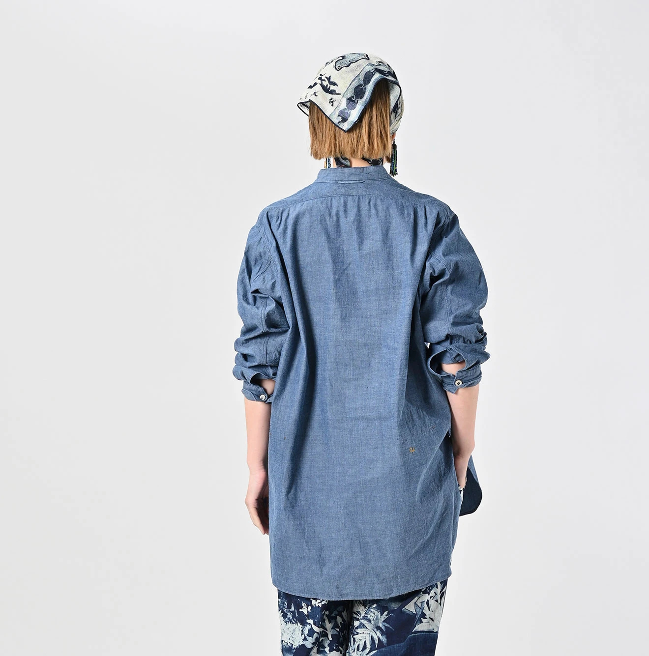 45R(フォーティファイブアール) |藍インドカディオックスの908スタンドグランパプルシャツ