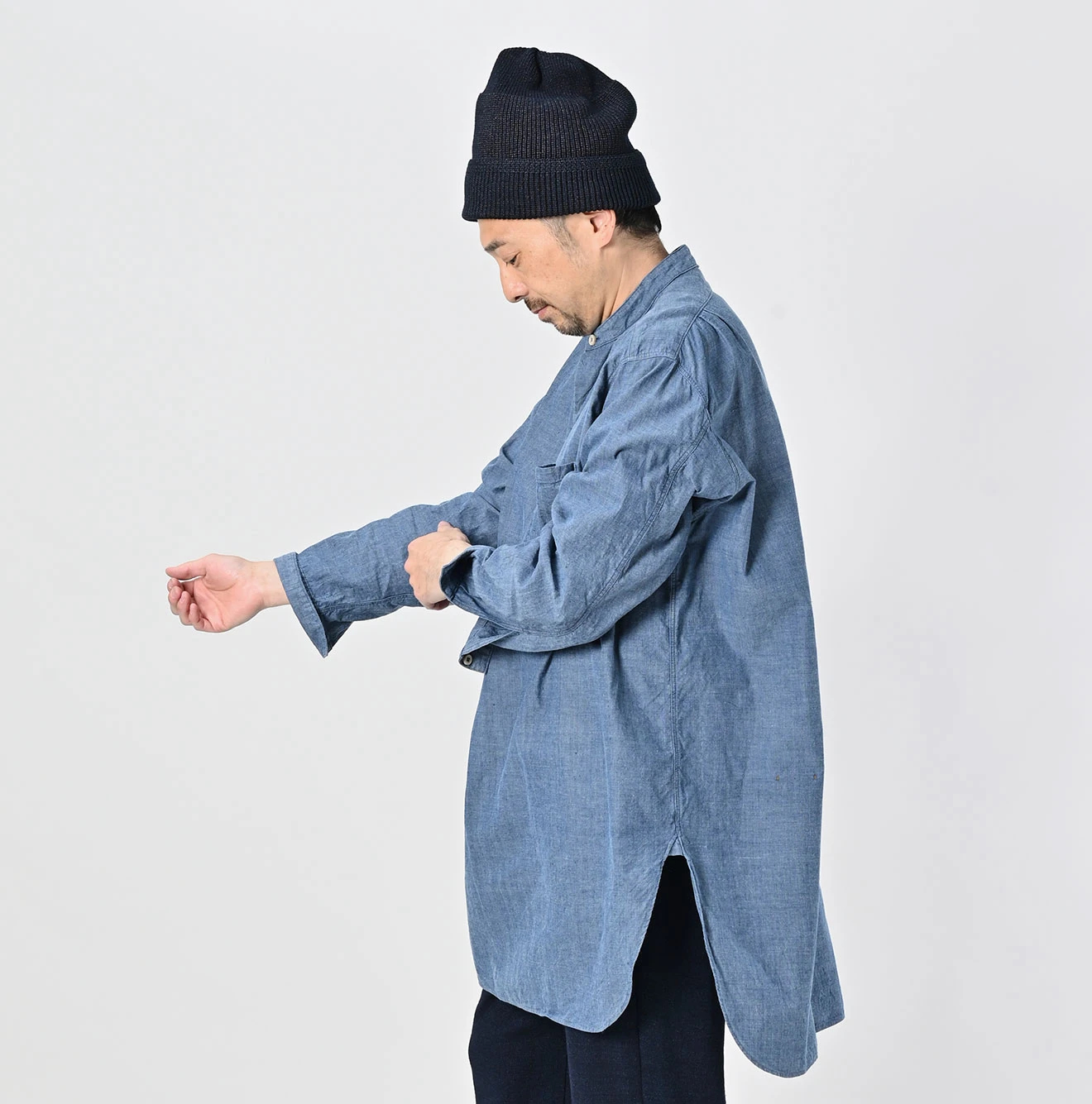 45R(フォーティファイブアール) |藍インドカディオックスの908スタンドグランパプルシャツ