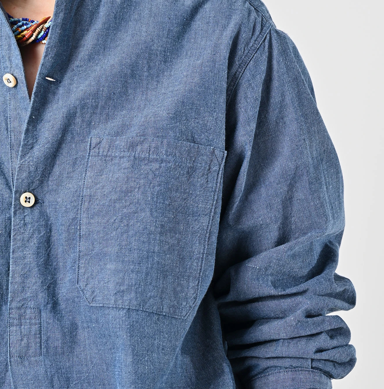 45R(フォーティファイブアール) |藍インドカディオックスの908スタンドグランパプルシャツ