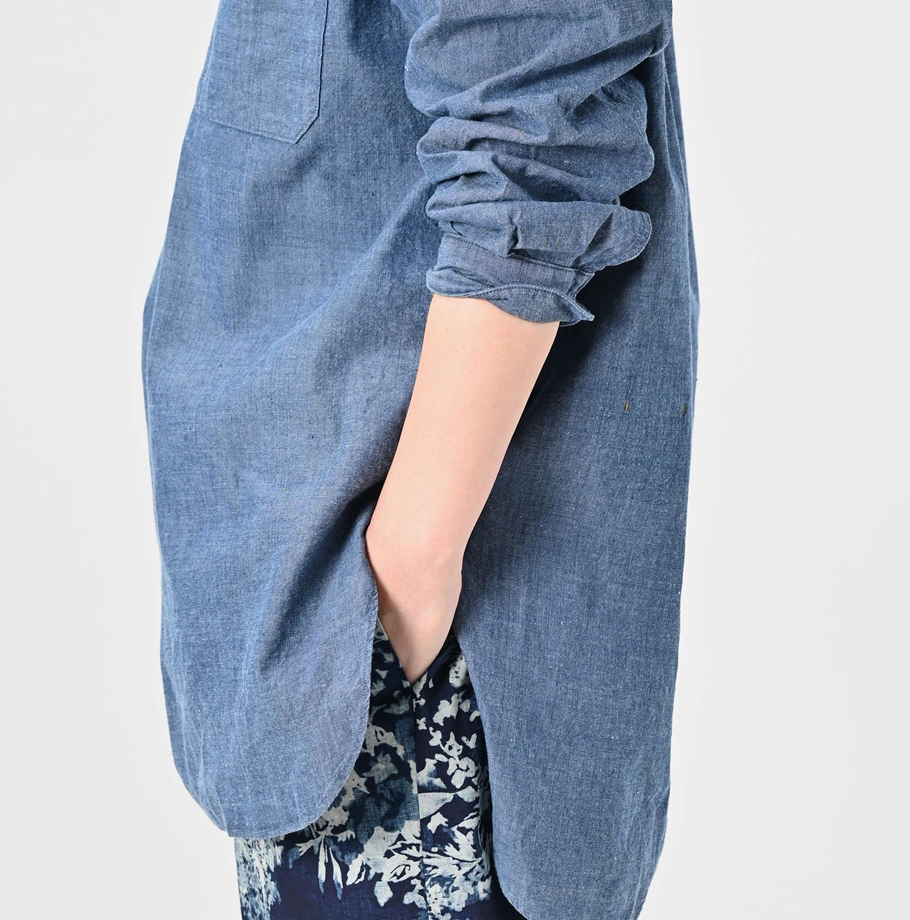 45R(フォーティファイブアール) |藍インドカディオックスの908スタンドグランパプルシャツ