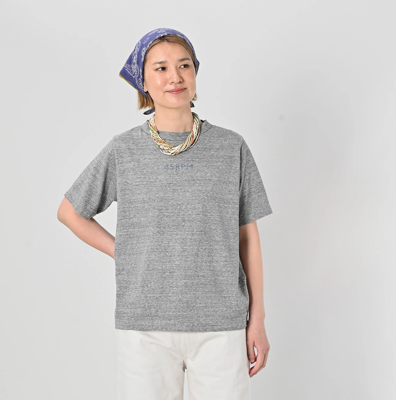 45R(フォーティファイブアール) |天竺の90845星ロゴTシャツ（トップ）