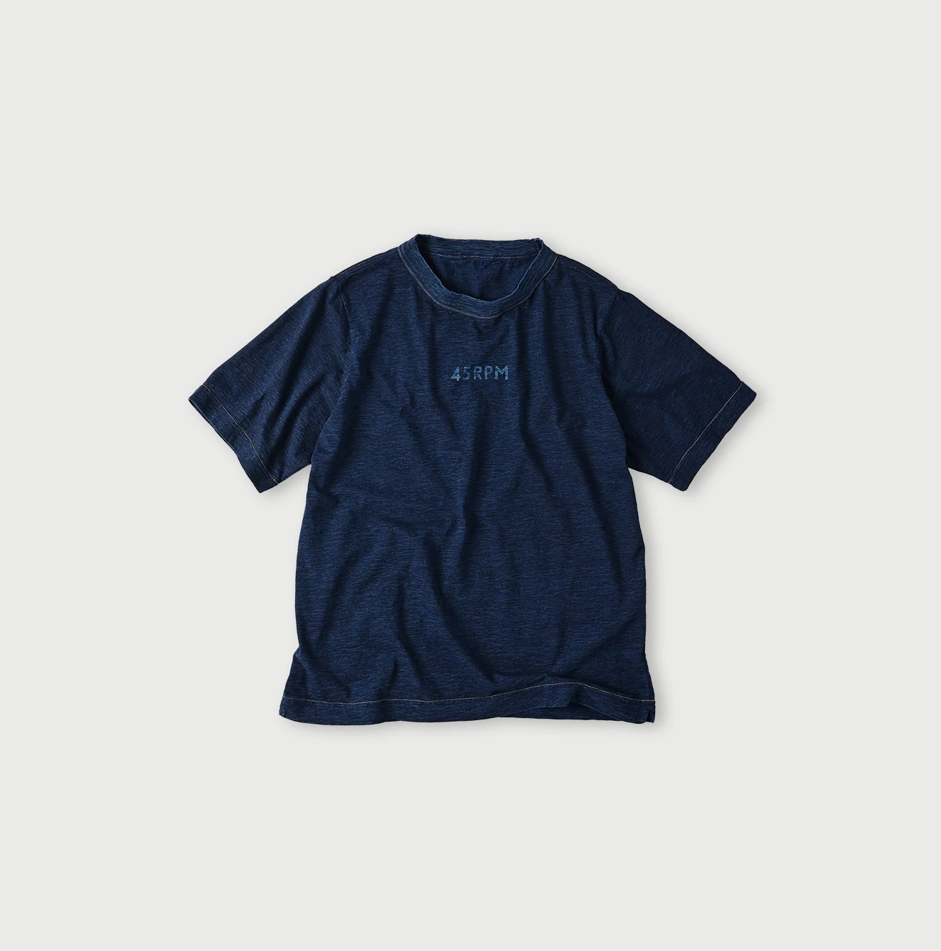 45R(フォーティファイブアール) |天竺の90845星ロゴTシャツ（インディゴ）