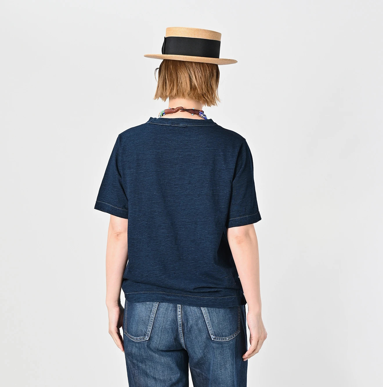 45R(フォーティファイブアール) |天竺の90845星ロゴTシャツ（インディゴ）