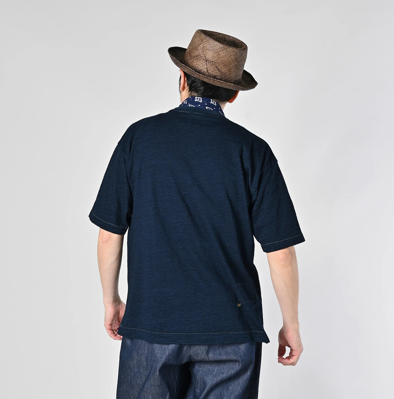 45R(フォーティファイブアール) |天竺の90845星ロゴTシャツ（インディゴ）