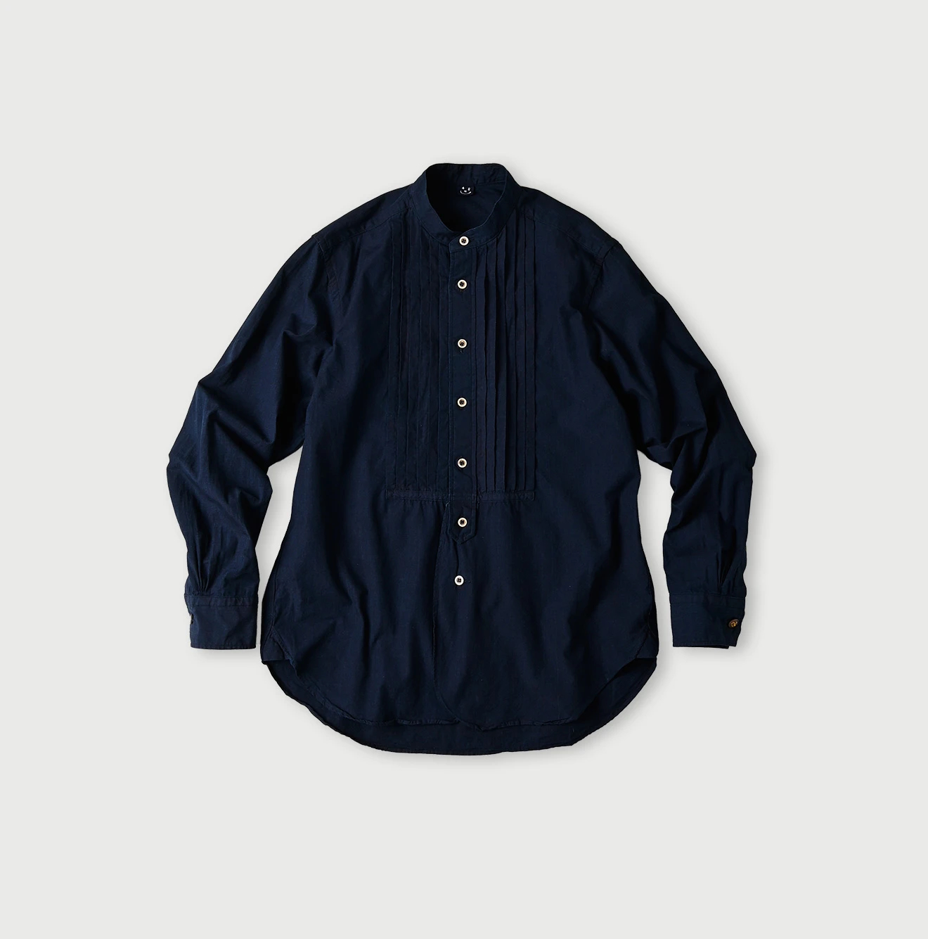 45R(フォーティファイブアール) |バチストの908ピンタックスタンドシャツ（インディゴ）