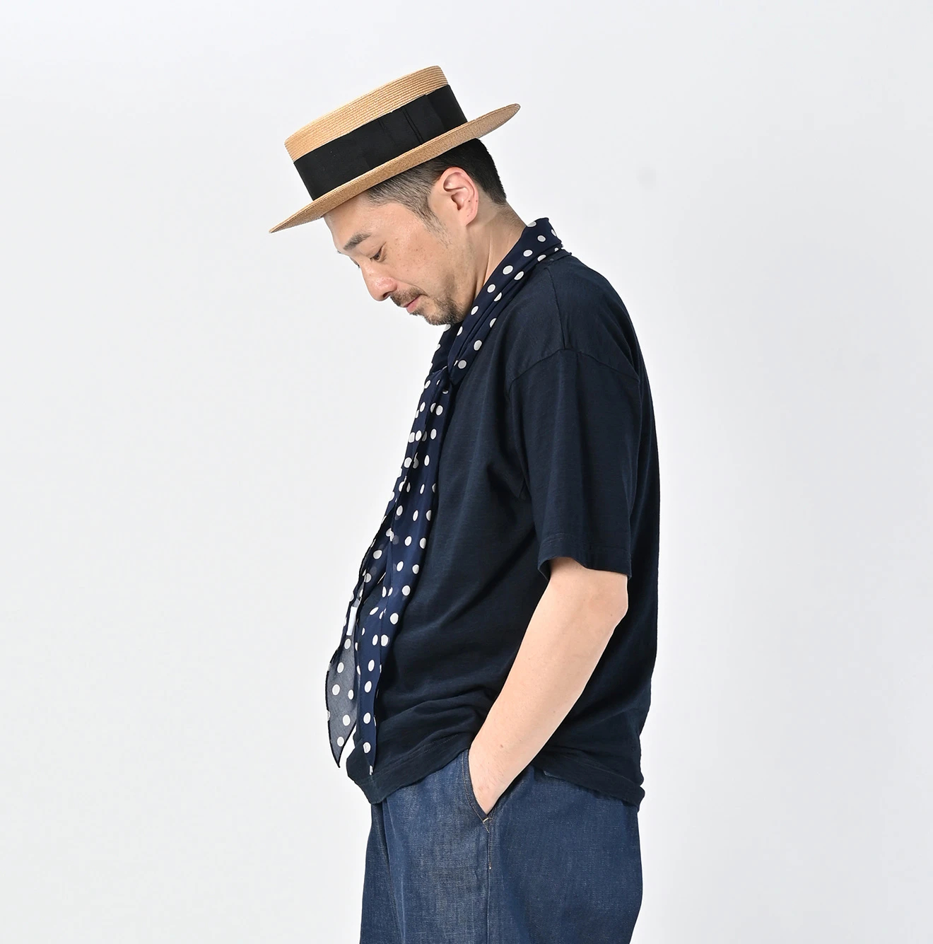 45R(フォーティファイブアール) |天竺の90845星Tシャツ（インディゴ）