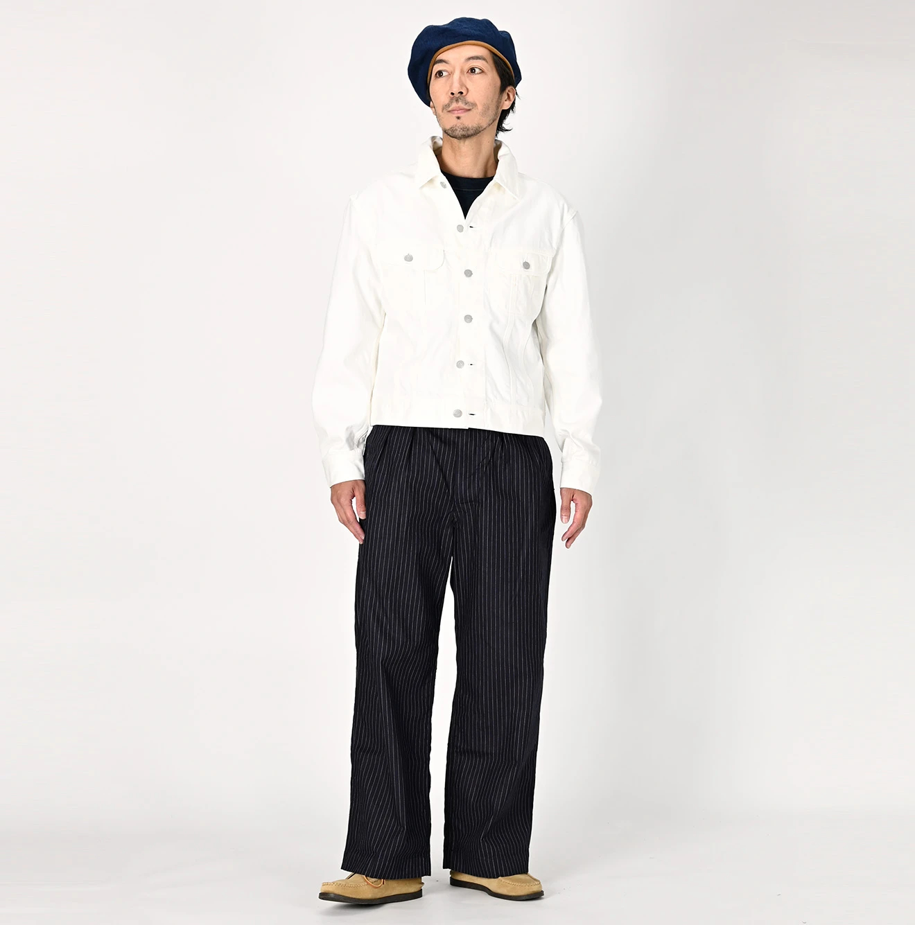 45R(フォーティファイブアール) |ライ麦デニムの908比古比女ジャン（ホワイト）