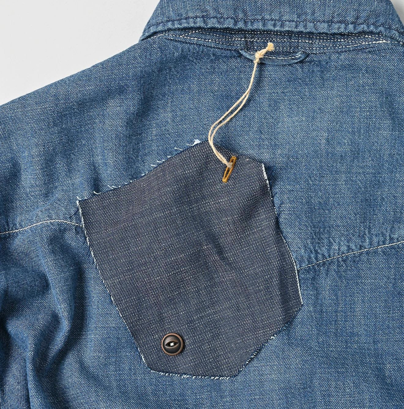 45R(フォーティファイブアール) |瑠璃ダンガリーデニムの908イースタンシャツ（加工）