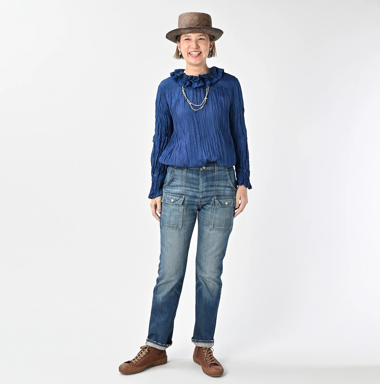 45R(フォーティファイブアール) |ライ麦デニムの908ブッシュパンツ（加工）