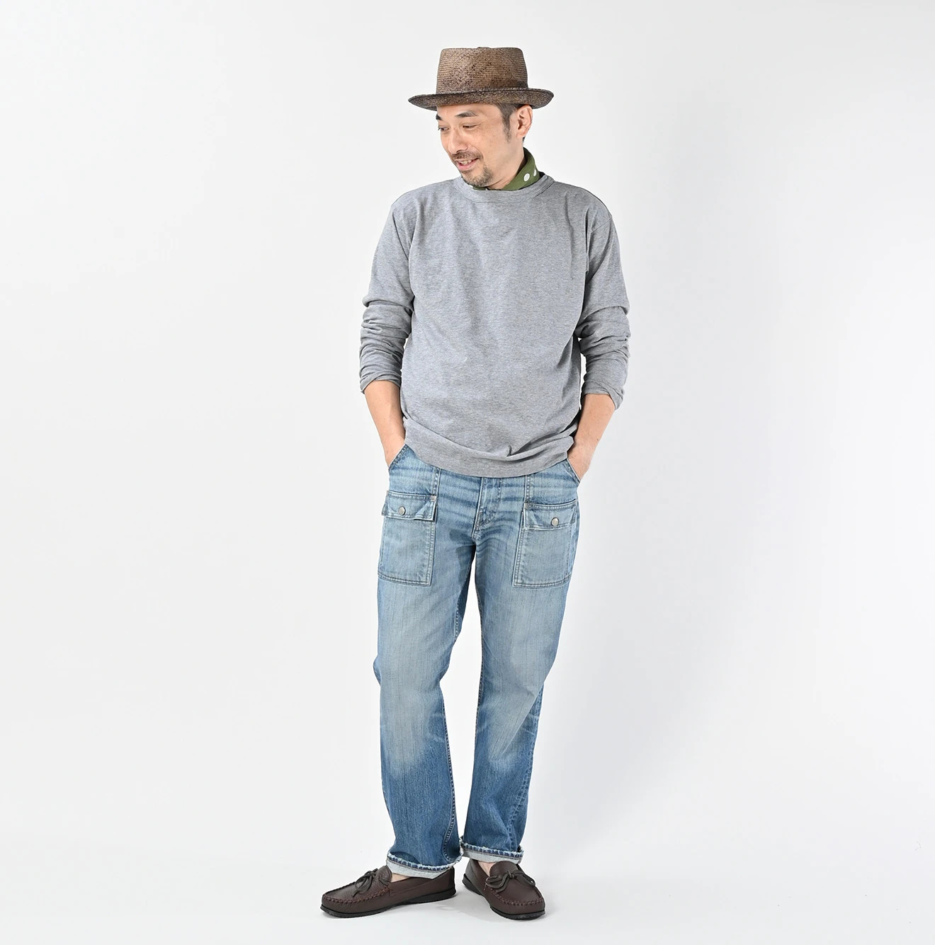 45R(フォーティファイブアール) |ライ麦デニムの908ブッシュパンツ（加工）