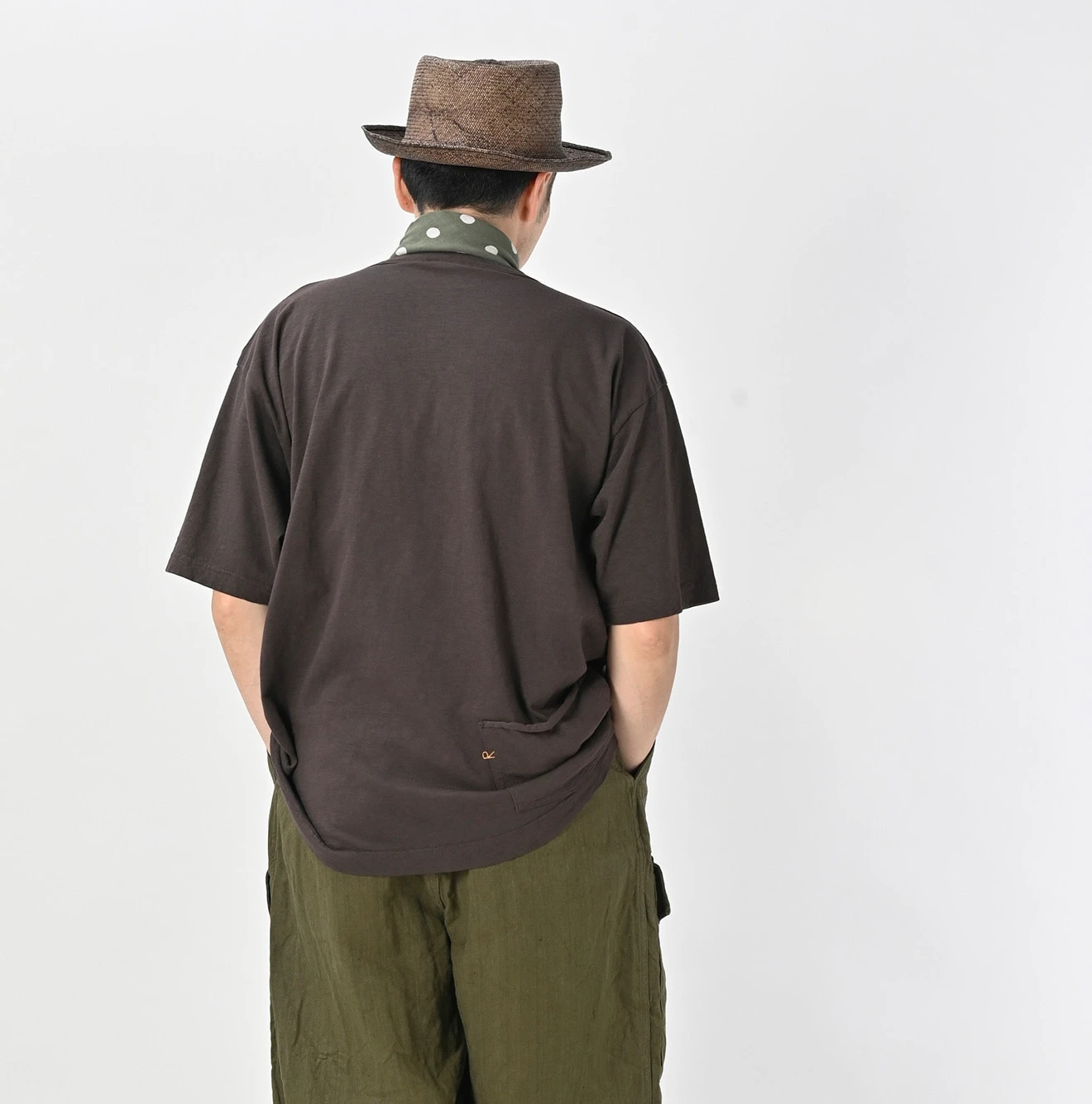 美品 45R フォーティファイブアール 50770042 度詰天竺の45星Tシャツ 2/グレー 45rpm ジンバブエコットン 半袖【2400013154994】 45R（フォーティファイブアール）| 薄天竺のVネックチビTシャツ