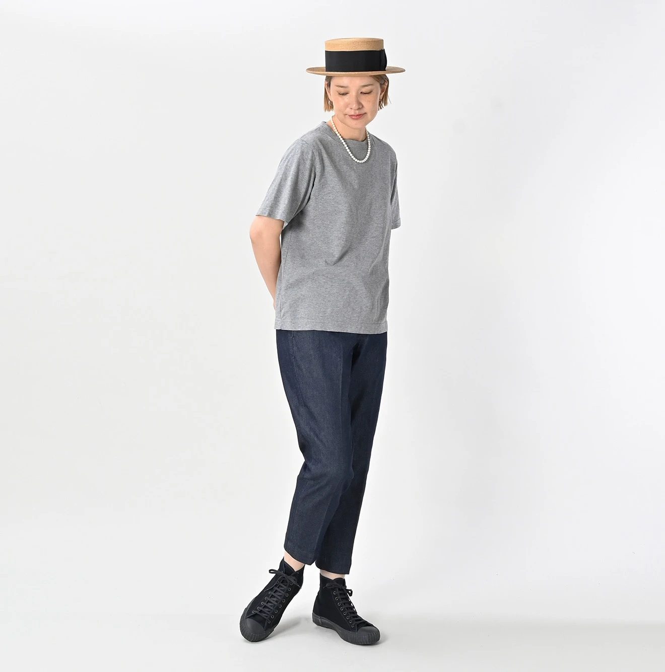 45R(フォーティファイブアール) |天竺の90845星Tシャツ（トップ）