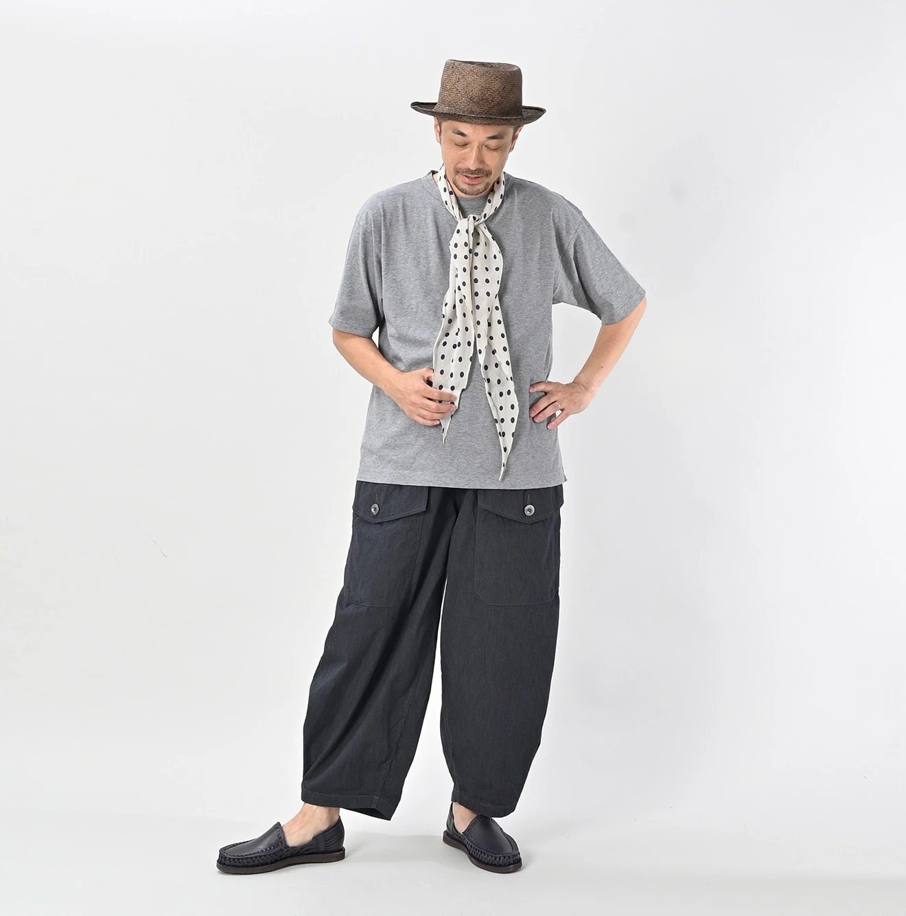 45R(フォーティファイブアール) |天竺の90845星Tシャツ（トップ）