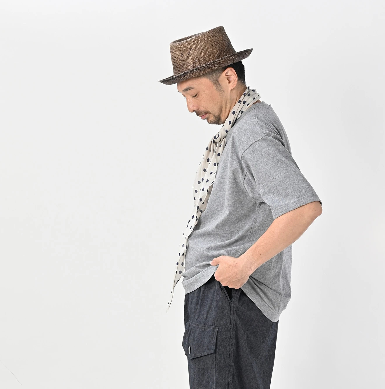 45R(フォーティファイブアール) |天竺の90845星Tシャツ（トップ）