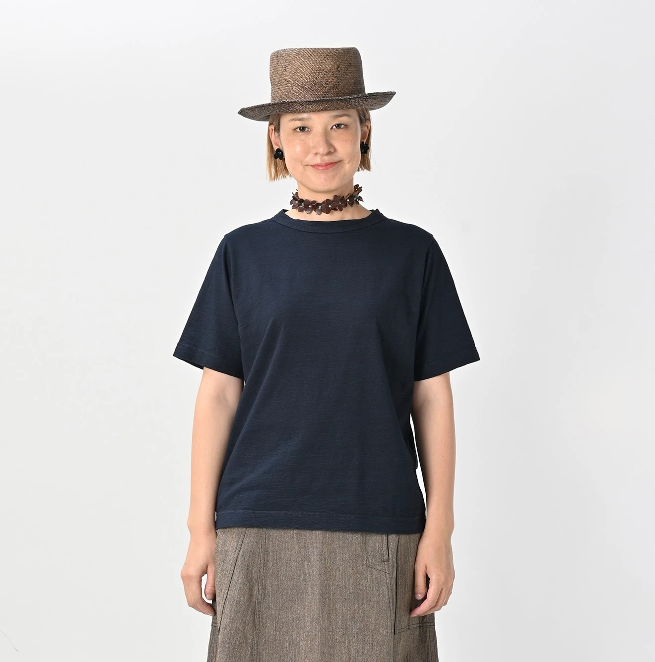 45R(フォーティファイブアール) |天竺の90845星Tシャツ（影色納戸）