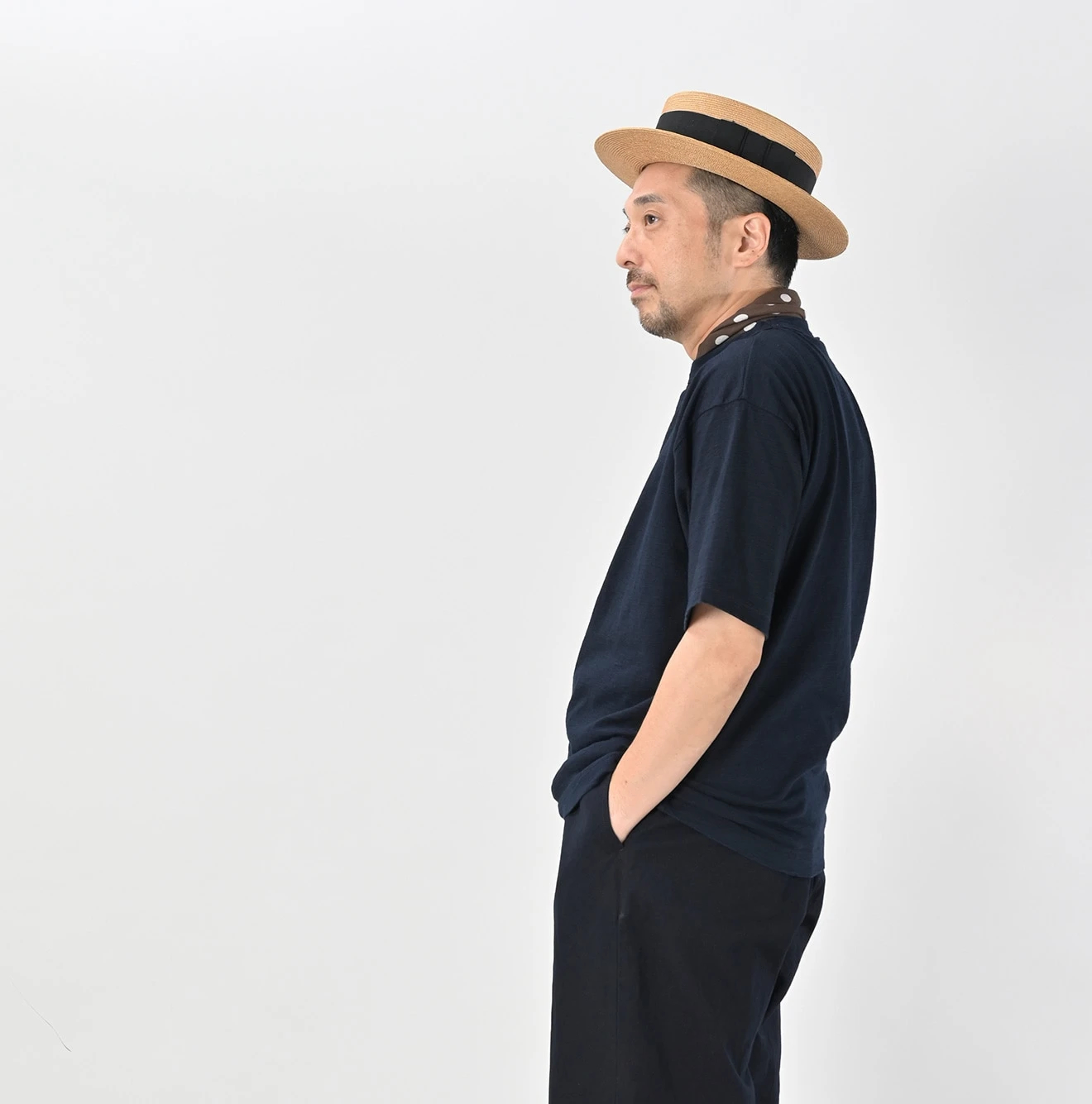 45R(フォーティファイブアール) |天竺の90845星Tシャツ（影色納戸）