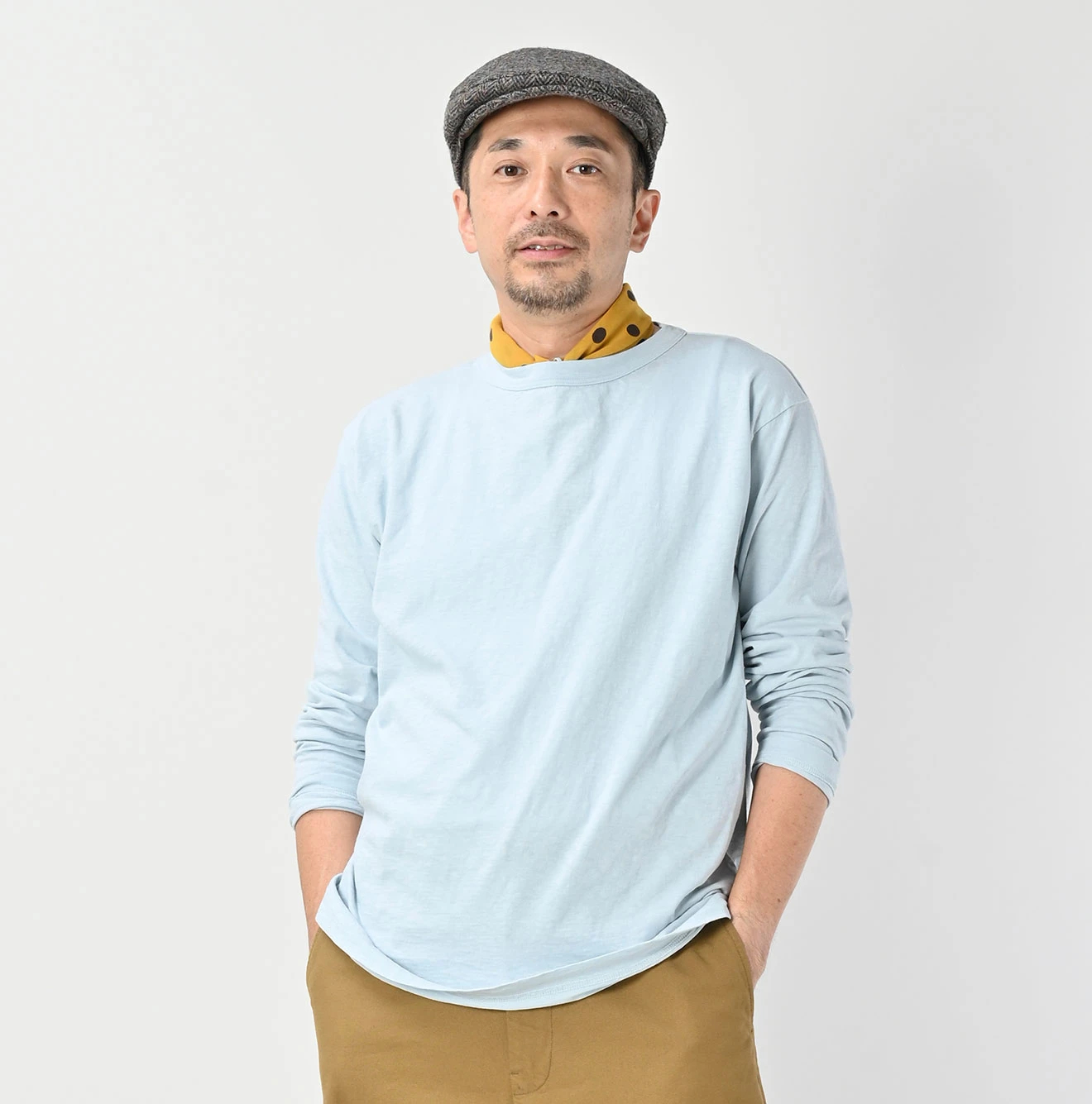 45R(フォーティファイブアール) |天竺の90845星長袖Ｔシャツ