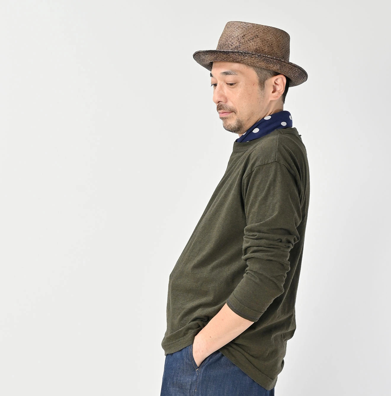45R（フォーティファイブアール）| 天竺の90845星長袖Tシャツ（トップ