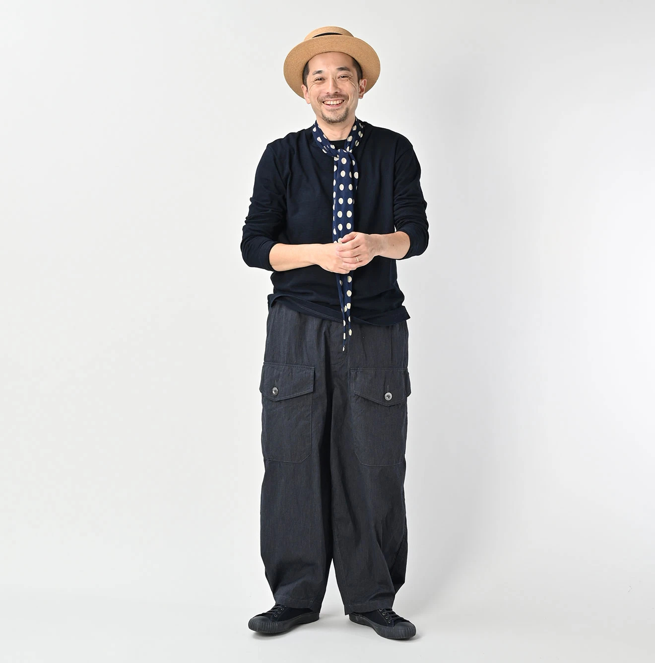45R フォーティファイブアール 天竺の90845星長袖Tシャツ インディゴ Long Sleeve 公式サイト・オンラインストア