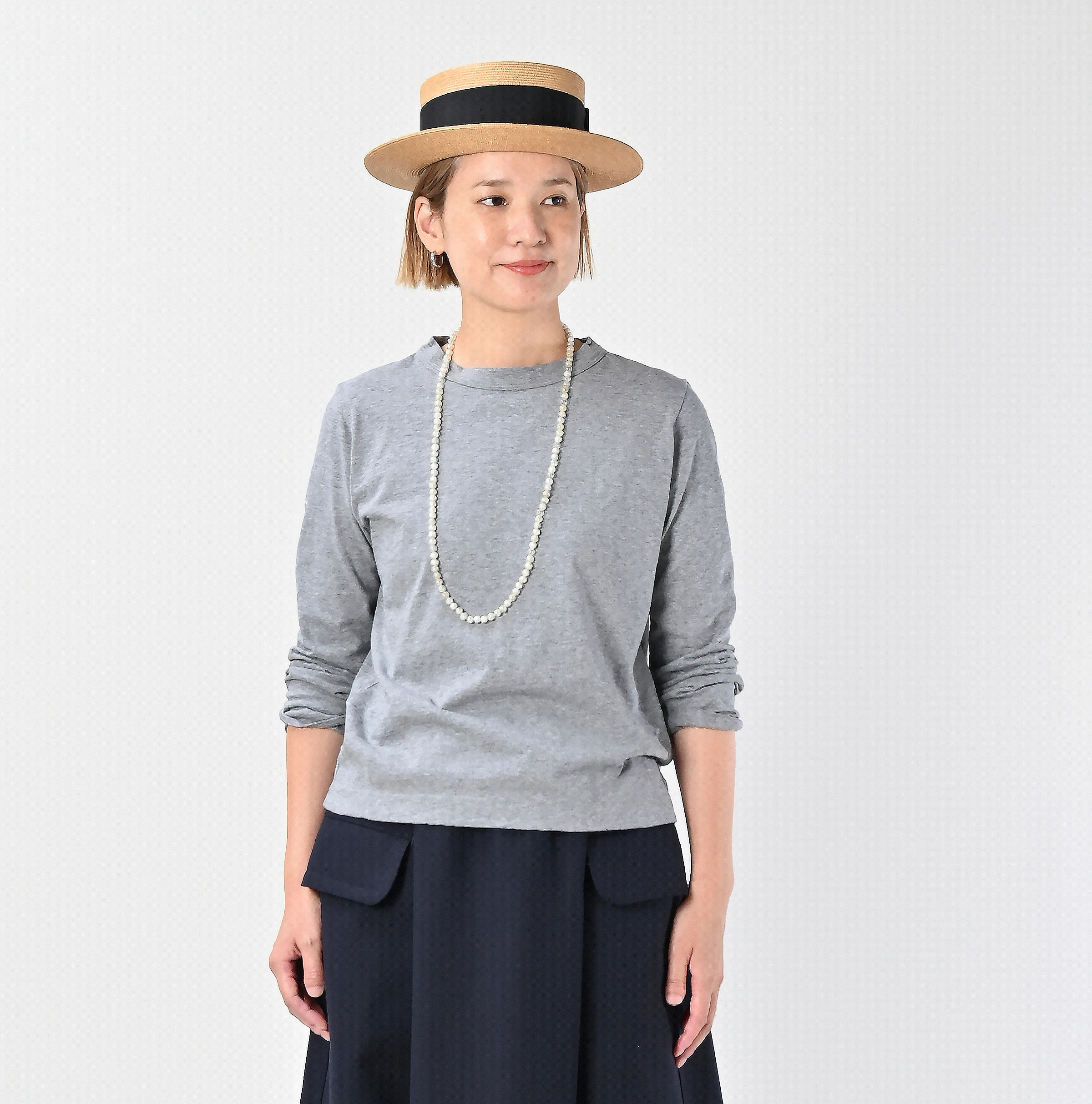 45R（フォーティファイブアール）| 天竺の四角Tシャツ（トップ） Long