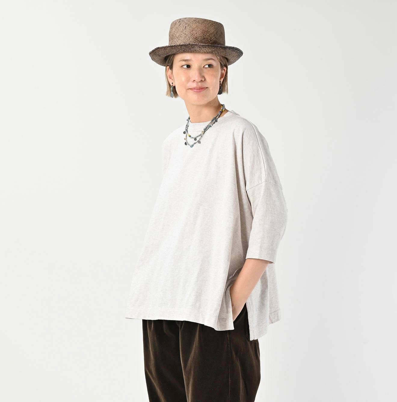 45R（フォーティファイブアール）| 天竺のビッグスリットTシャツ