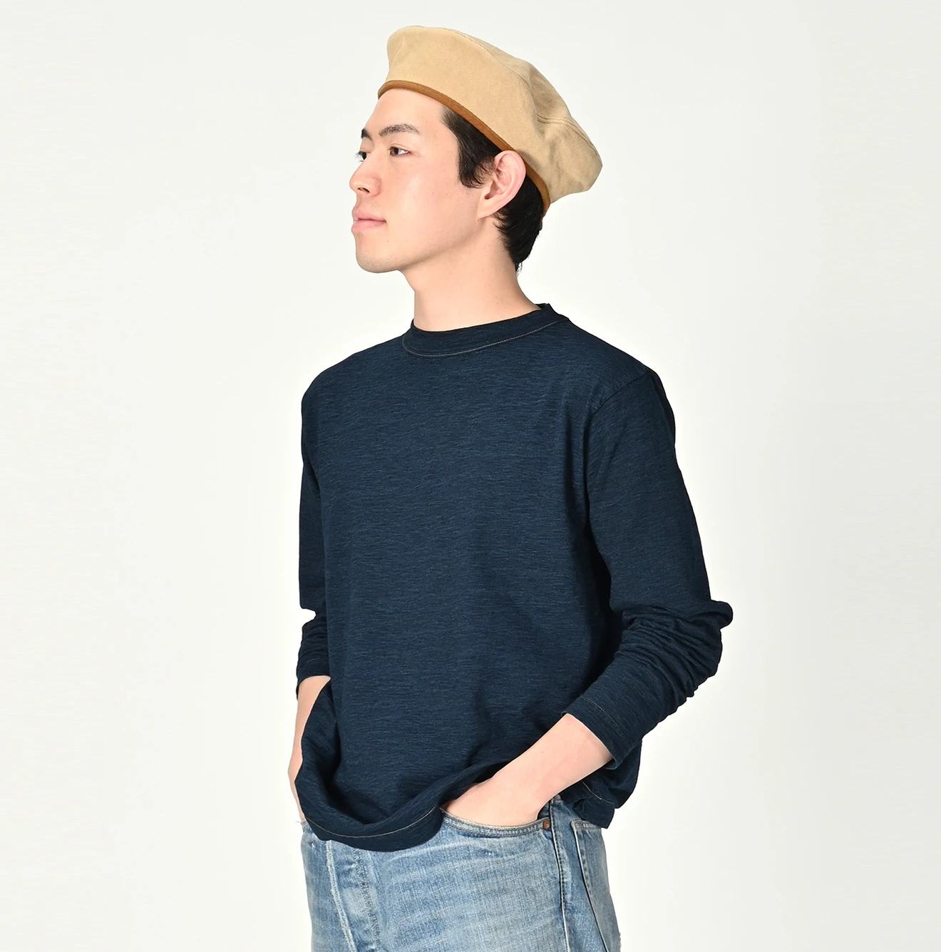 45R（フォーティファイブアール）| 天竺の90845星Tシャツ（インディゴ