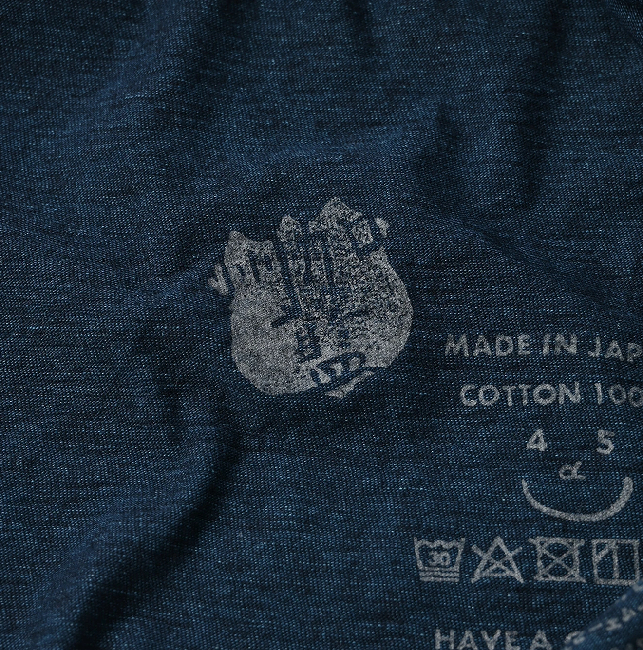 45R（フォーティファイブアール）| 天竺の90845星Tシャツ（インディゴ