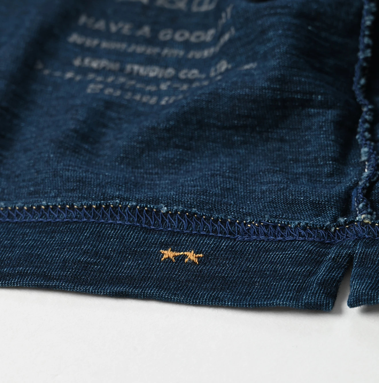 45R（フォーティファイブアール）| 天竺の90845星Tシャツ（インディゴ