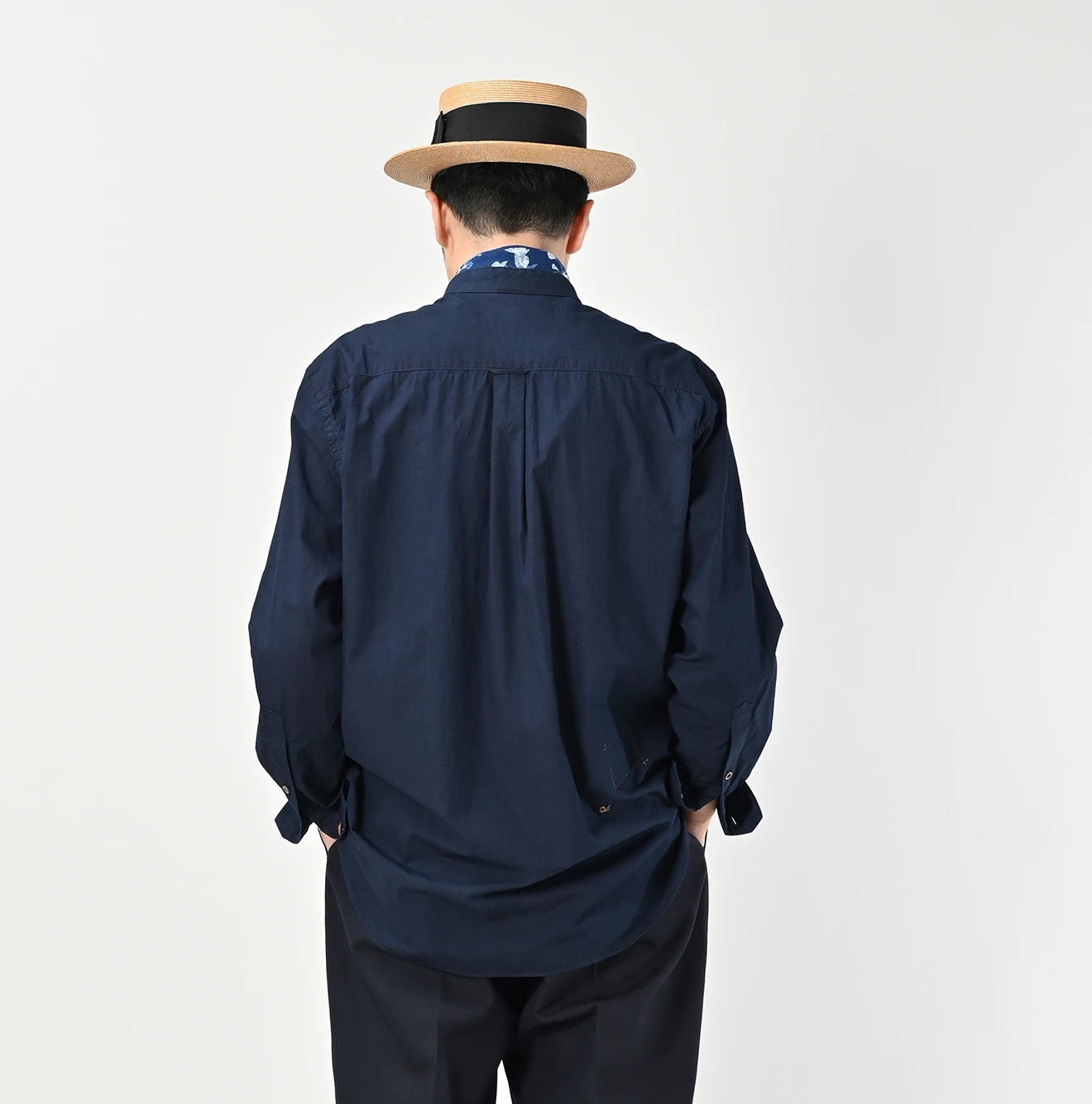 45R(フォーティファイブアール) |バチストの908ピンタックシャツ（インディゴ)