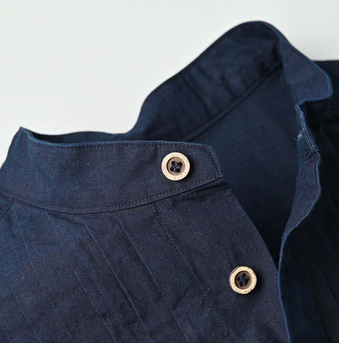 45R(フォーティファイブアール) |バチストの908ピンタックシャツ（インディゴ)