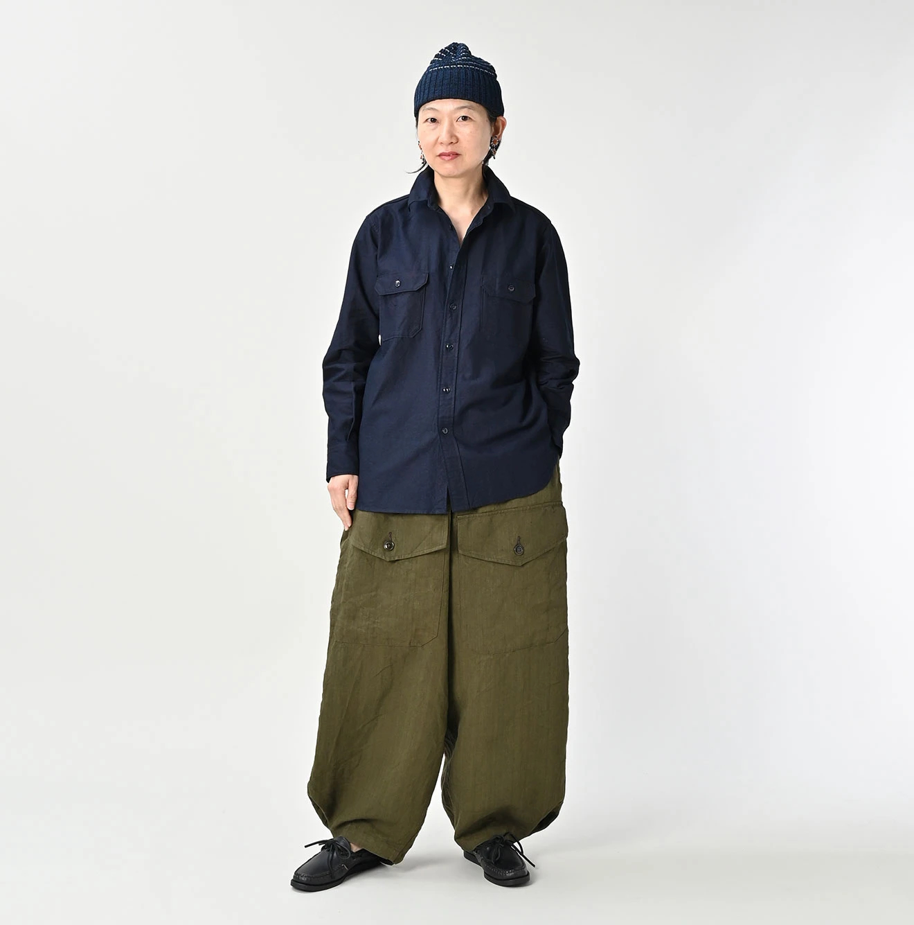 45R(フォーティファイブアール) |スーピマオックスの908ミリタリーシャツ（インディゴ）