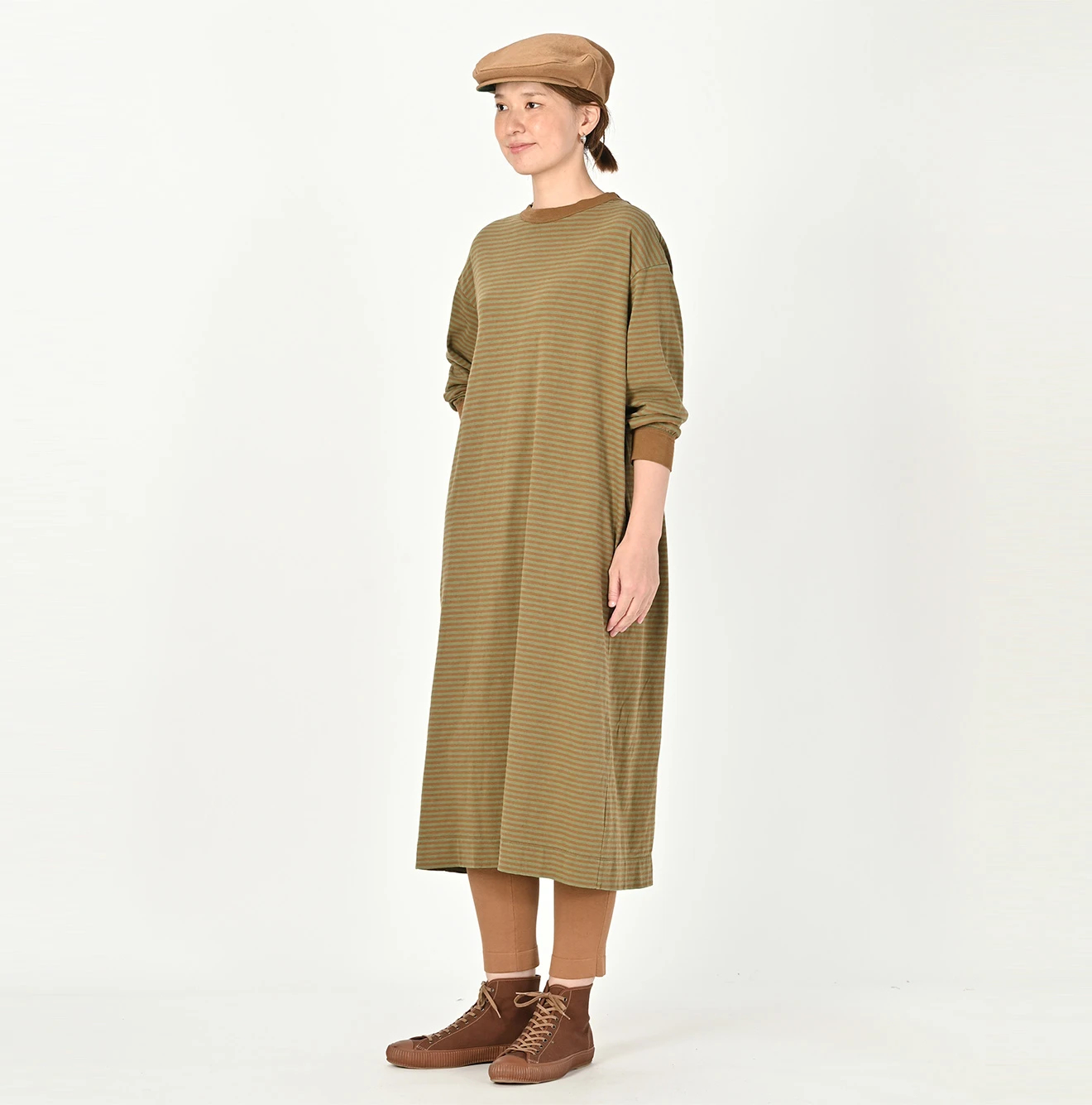 45R(フォーティファイブアール) |縞天竺のドレス
