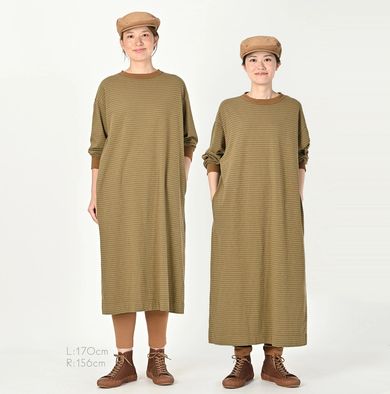 45R(フォーティファイブアール) |縞天竺のドレス